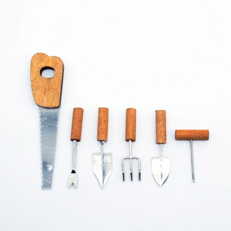 Gardening Tools Kids Set - CORB ドールハウス ミニチュアガーデニングツールセット 6 個 1/12