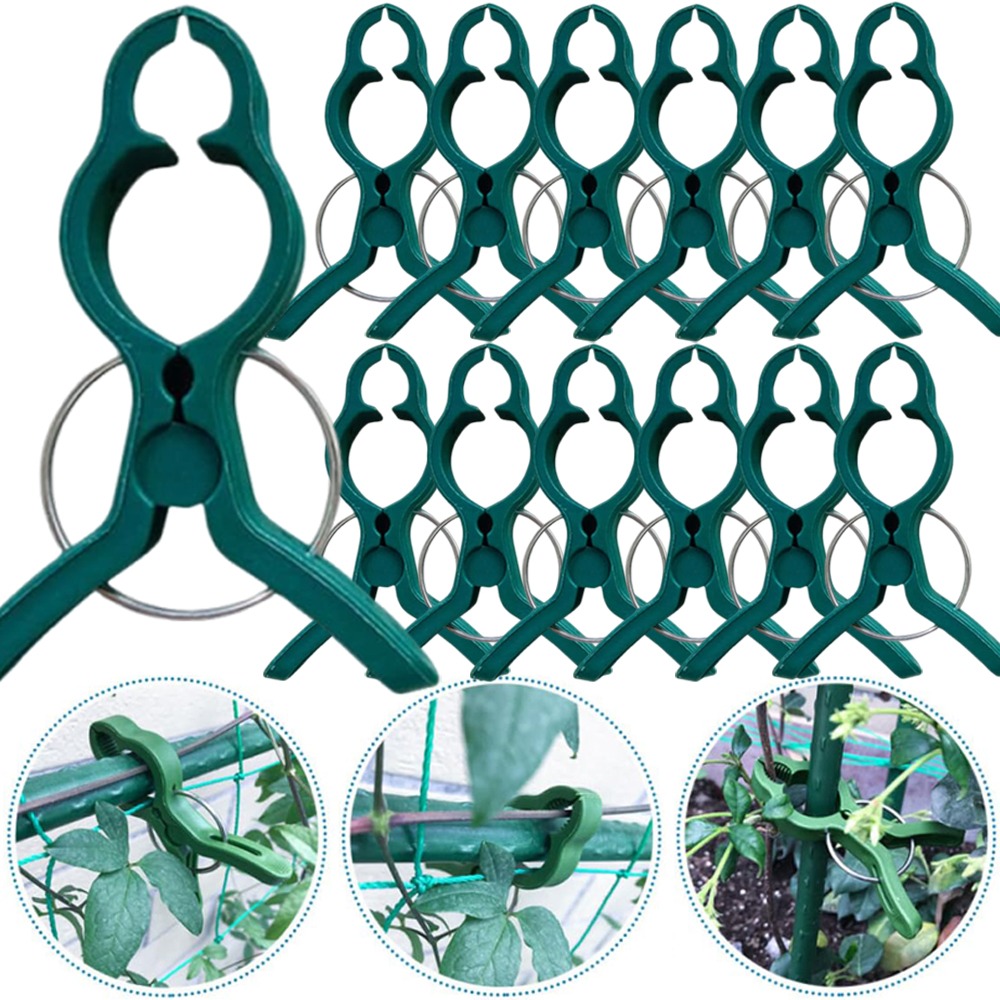 Gardening Tools For Vines - 50/10個入り 植物・野菜サポート接ぎ木クリップ キュウリ・ナス・スイカの蔓固定クリップ プラスチック製 家庭園芸ツール