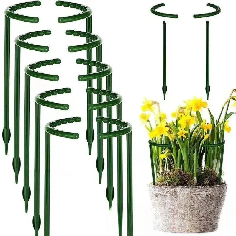 Gardening Tools For Vines - 植物サポートパイルガーデン半円形フラワースタンドケージ植物成長固定ロッドつる性植物クライミングブラケットステークホルダー盆栽ツール