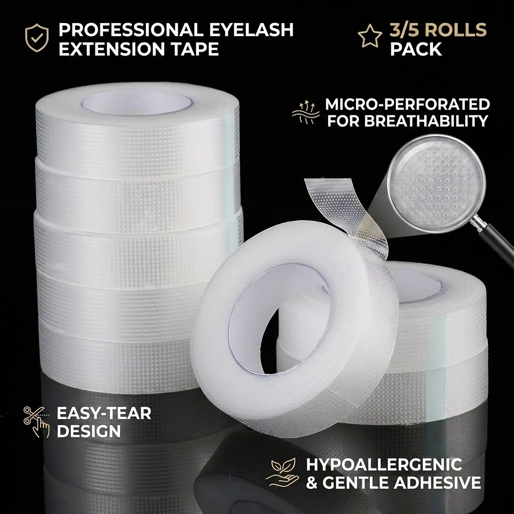 Grafting Tape - 3/5 ロール PE ラッシュテープ通気性まつげエクステンション粘着テープ下アイパッチ用つけまつげグラフトメイクアップツール