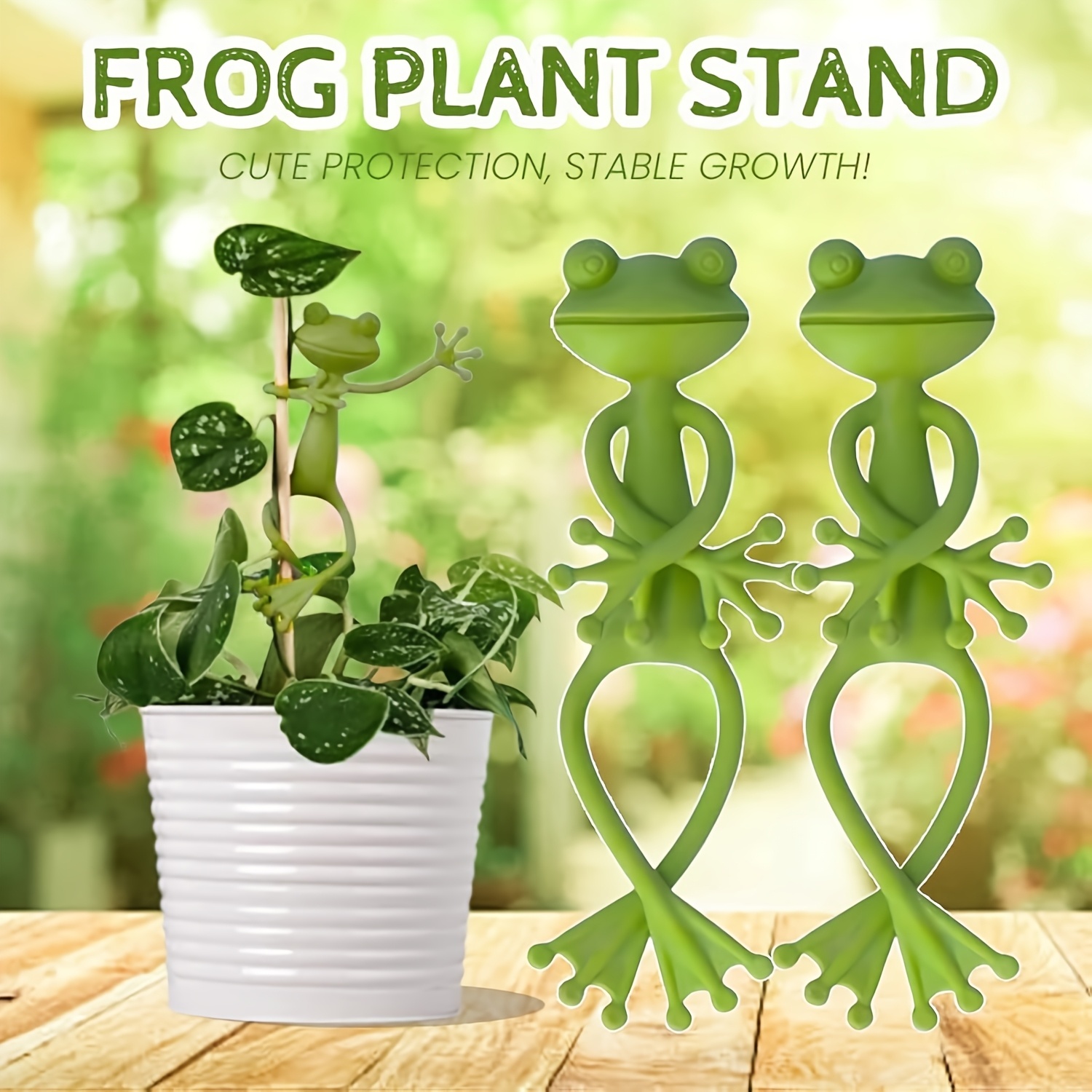 Gardening Tools For Vines - クリエイティブグリーンフロッグ植物固定クリップ、つる性植物固定クリップ、頑丈で耐久性のある、ガーデニング装飾ツール