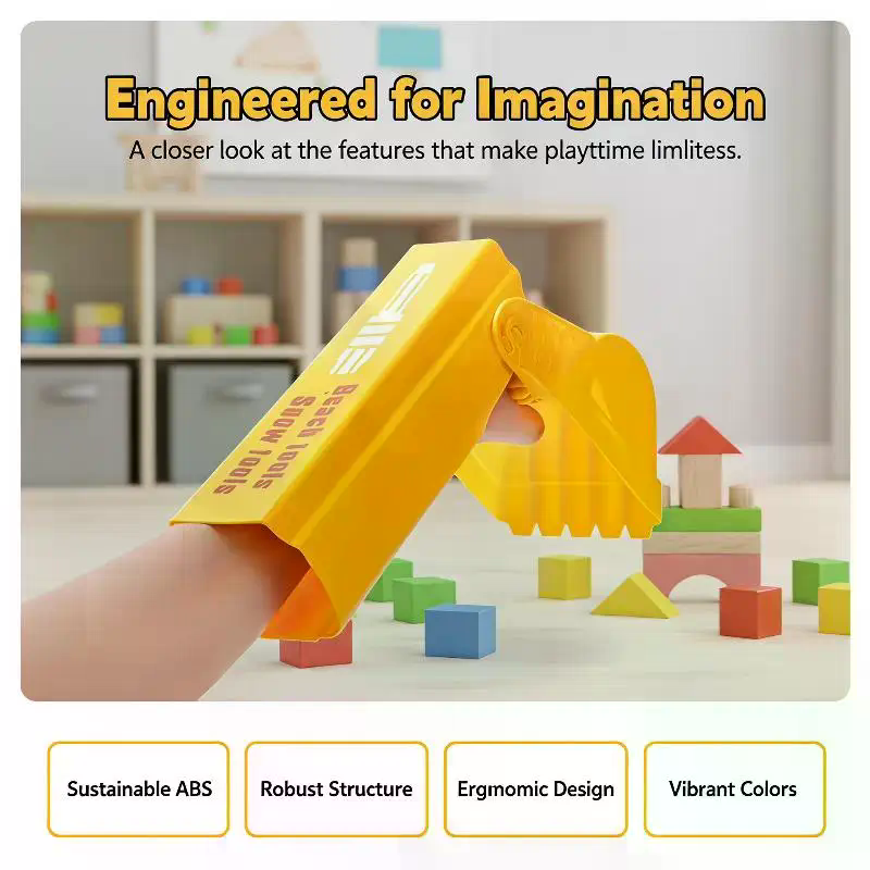 Gardening Tools Kids - プロ仕様の砂雪用シャベル、鮮やかなオレンジ色のビーチ掘り道具、子供と大人向けの頑丈なプラスチック製雪掘りおもちゃ、屋外遊び、庭用