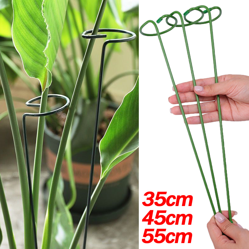 Gardening Tools For Vines - 1-10 個金属単一幹植物低木ホルダーガーデンサポートステークリングバラの花野菜つる家庭園芸ツール