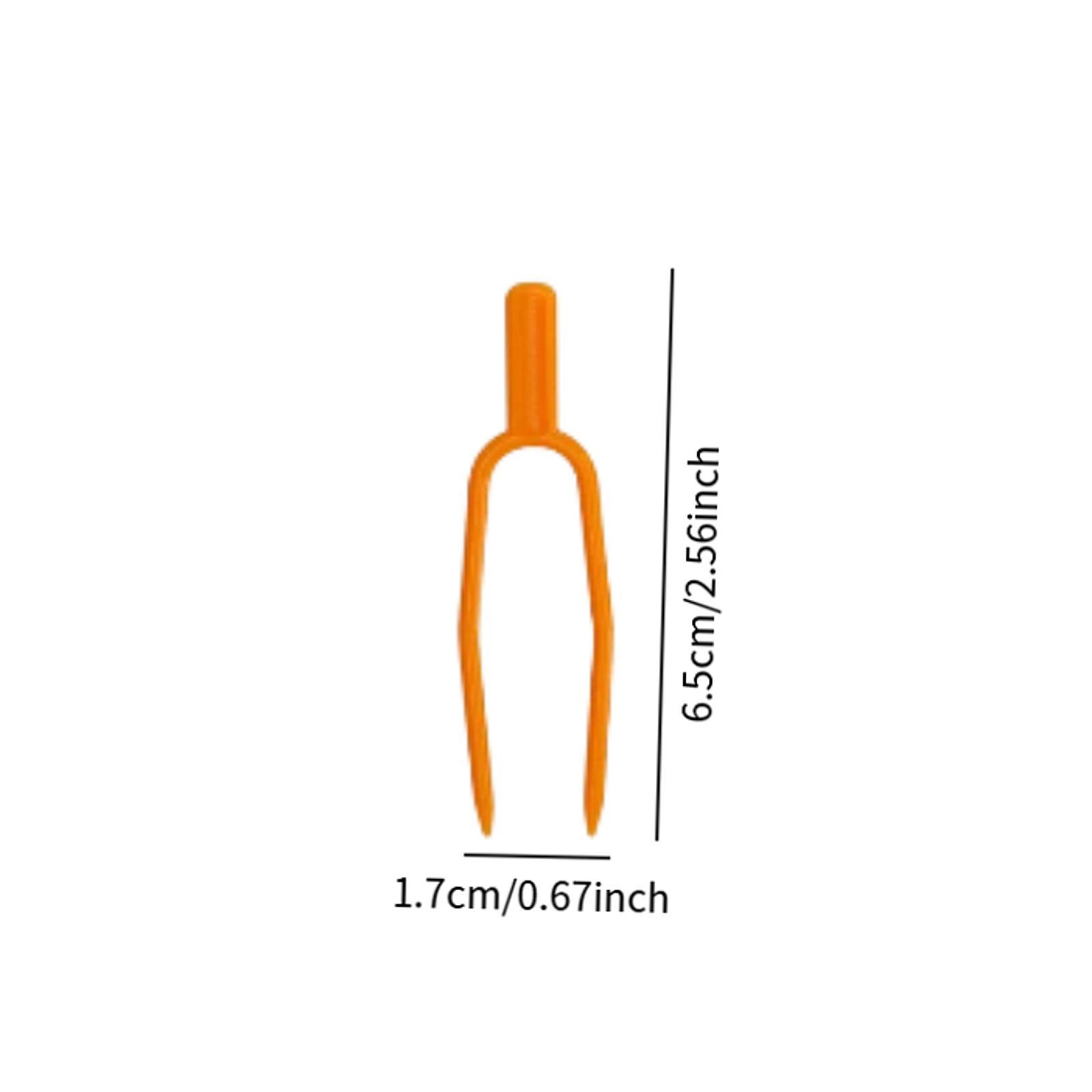 Gardening Tools For Vines - 植物茎固定クリップ オレンジ色のプラスチック製ガーデンサポート器具 つる性植物や花を固定するための多目的ツール