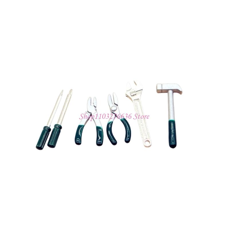 Gardening Tools Kids Set - R6FD ミニチュアガーデニングツールセット ガーデンツールボックス 1/12 ドールハウスシーン装飾クラフトモデルプロジェクトディスプレイアクセサリー用
