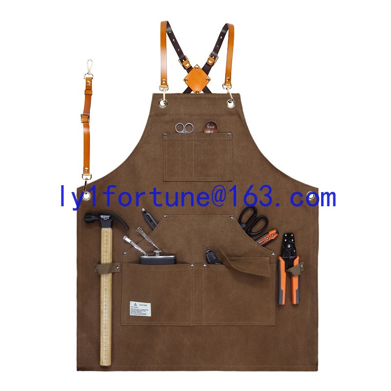 Gardening Tools Logo - 厚手の防水キャンバスエプロン、カスタムロゴ印刷、大工、庭師、塗装工、男性用作業服
