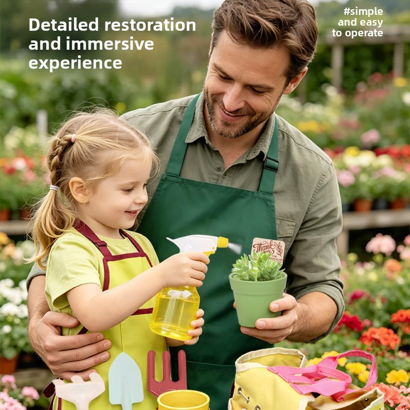 キッズガーデンツールセットごっこ遊び屋外シャベル熊手鍬水まき - Gardening Tools Kids Set のレビューと価格