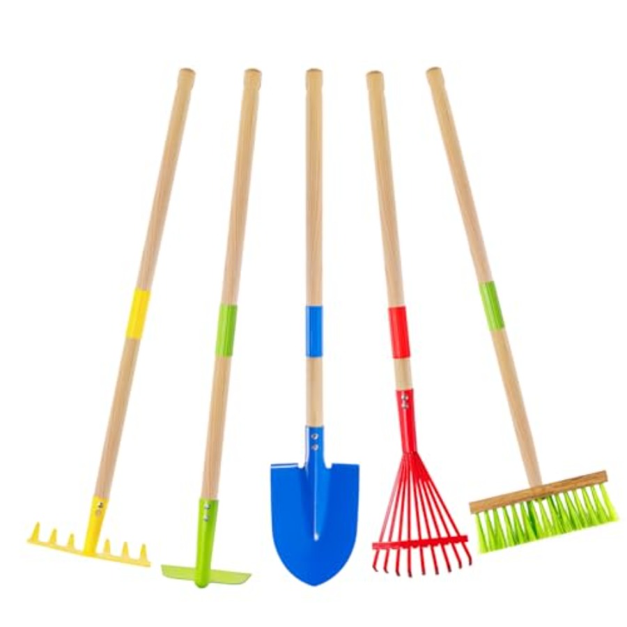 ガーデンツールセット：安全な幼児用サイズの鍬、熊手、シャベル - Gardening Tools Toddler のレビューと価格