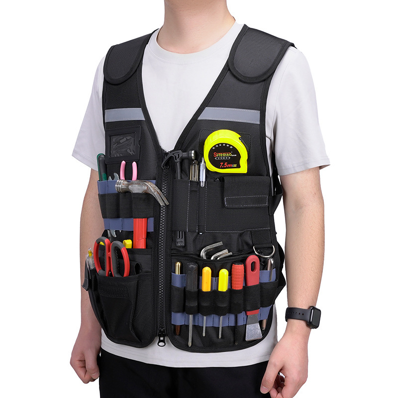 カスタムロゴ入り多ポケットツールベスト（電気技師、庭師向け） - Gardening Tools Logo のレビューと価格