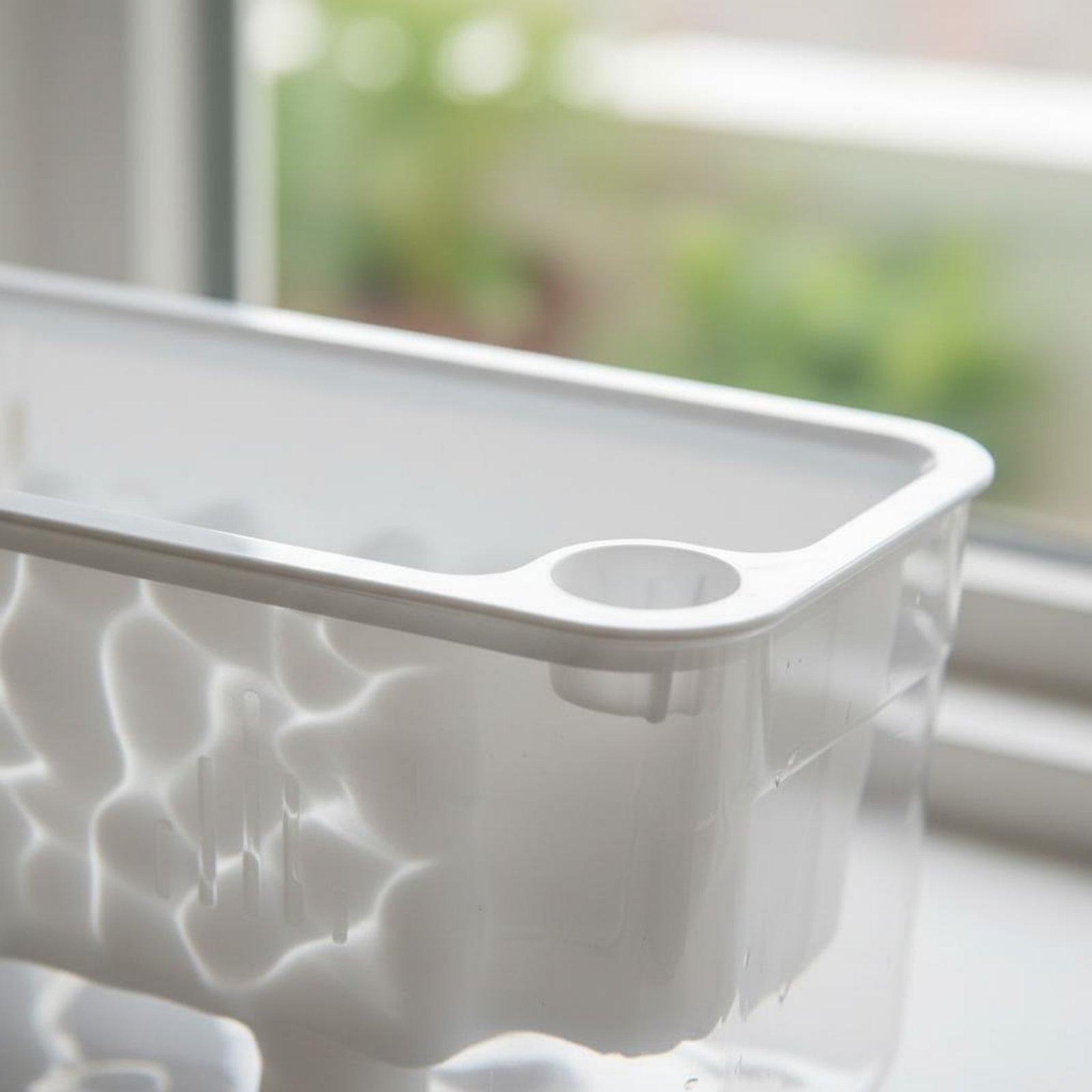 自動給水プランター 長方形透明植木鉢 通気性のある下部通気孔 - Self-Watering Planter のレビューと価格