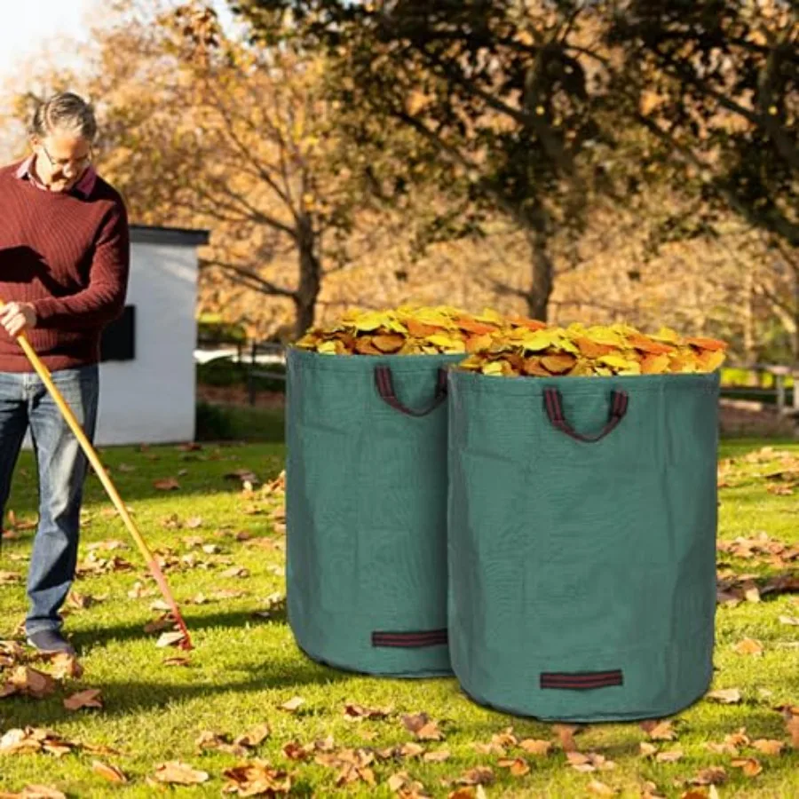 持ち運びや保管が簡単な、庭用大型ゴミ袋。300Lの折りたたみ - Grow Bags のレビューと価格