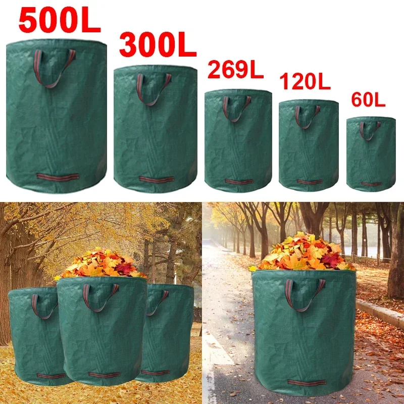 持ち運びや保管が簡単な、庭用大型ゴミ袋。300Lの折りたたみ - Grow Bags のレビューと価格
