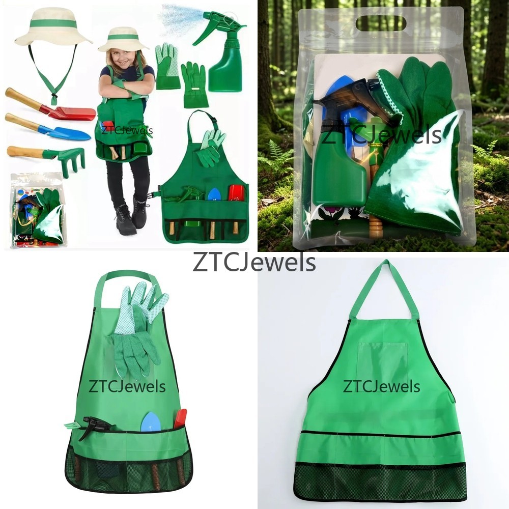 キッズガーデンエプロンツールセット 手袋付き 女の子用コスプ - Gardening Tools Kids Set のレビューと価格
