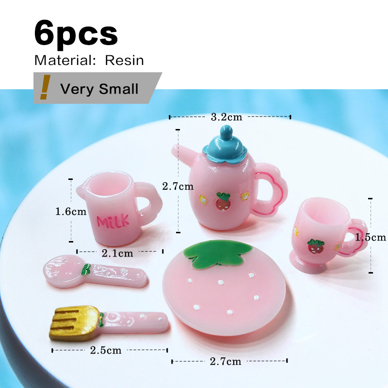 ピンクティーセットミニチュア置物カッププレートティーポットナ - Gardening Tools Gift Set のレビューと価格