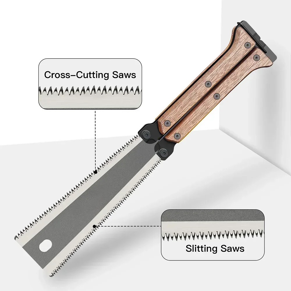 和風両刃折りたたみハンドソー 木製ハンドル付き 木工DIY  - Gardening Hand Tools Japanese のレビューと価格