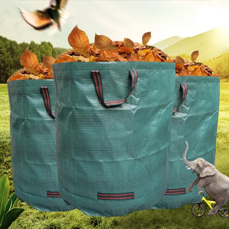 大容量ガーデンリーフバッグ枝や落ち葉収集バッグダークグリーン - Grow Bags のレビューと価格