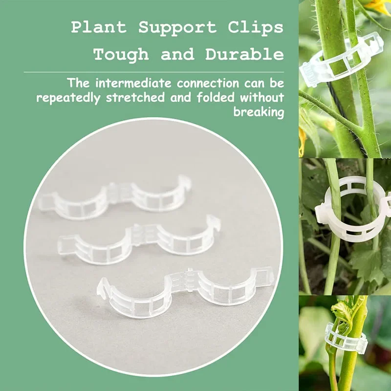 100 個植物固定クリップ再利用可能な植物野菜つる接続固定ツ - Gardening Tools For Vines のレビューと価格