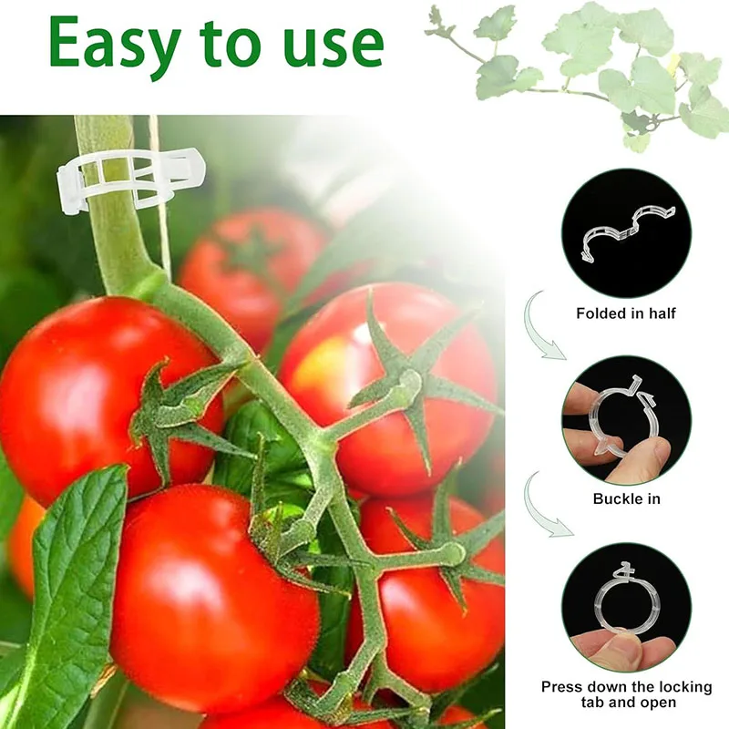 100 個植物固定クリップ再利用可能な植物野菜つる接続固定ツ - Gardening Tools For Vines のレビューと価格