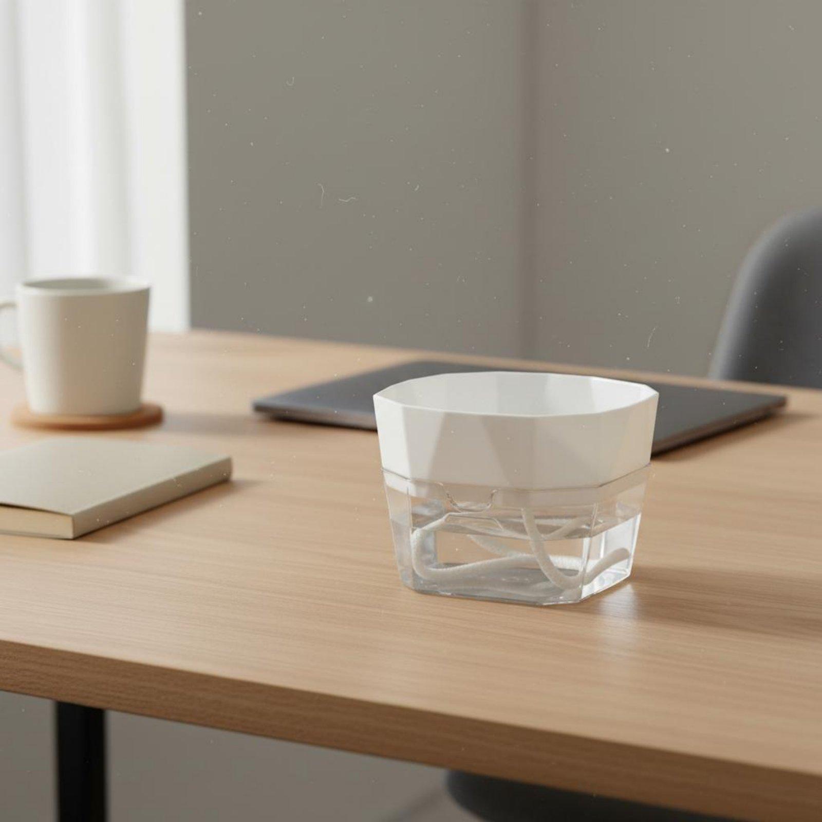 水耕栽培用花瓶 二層式自動給水プランター 透明PET製植木鉢 - Self-Watering Planter のレビューと価格
