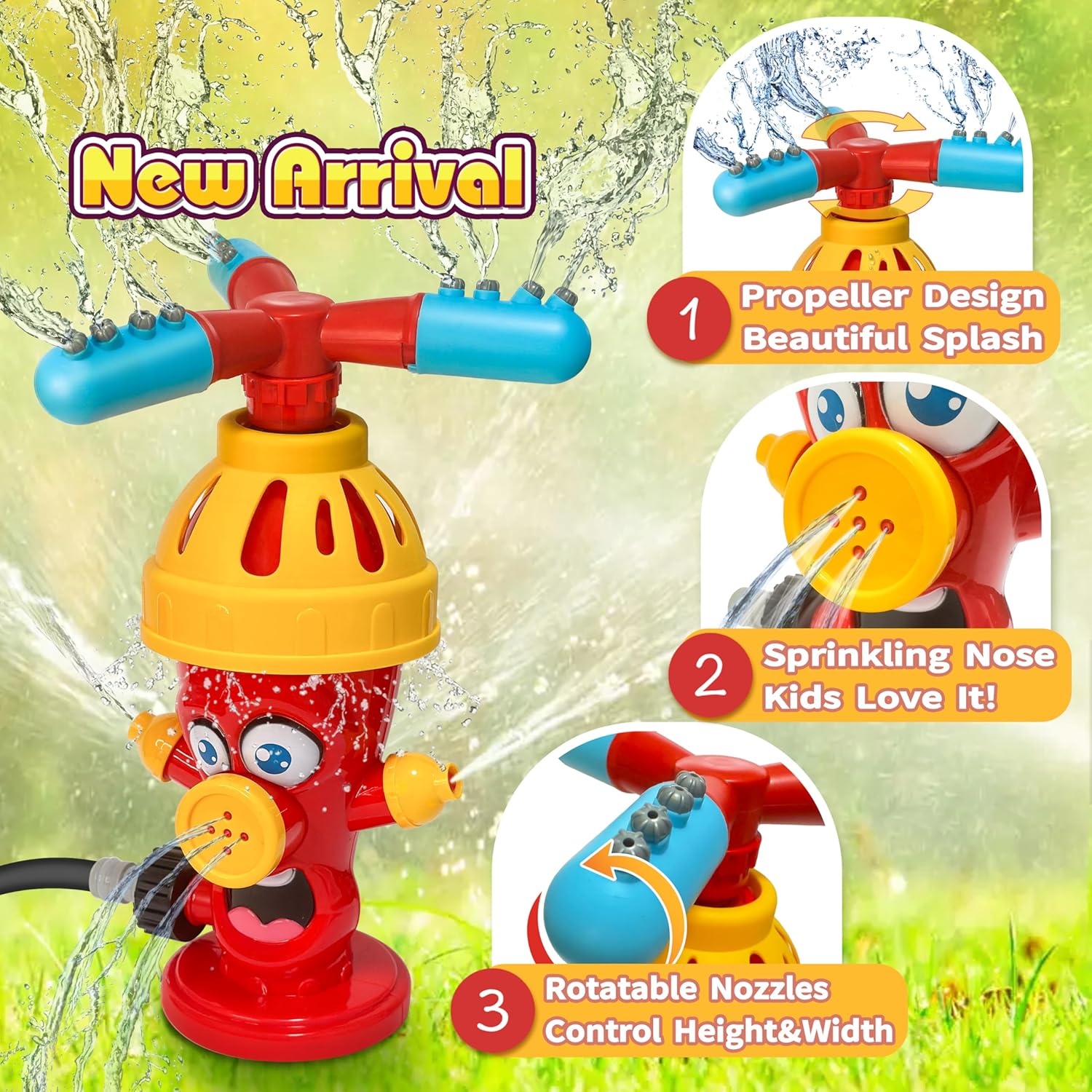 消火栓型散水おもちゃ、裏庭ガーデン屋外水遊びおもちゃ、夏の庭 - Gardening Tools Kids のレビューと価格