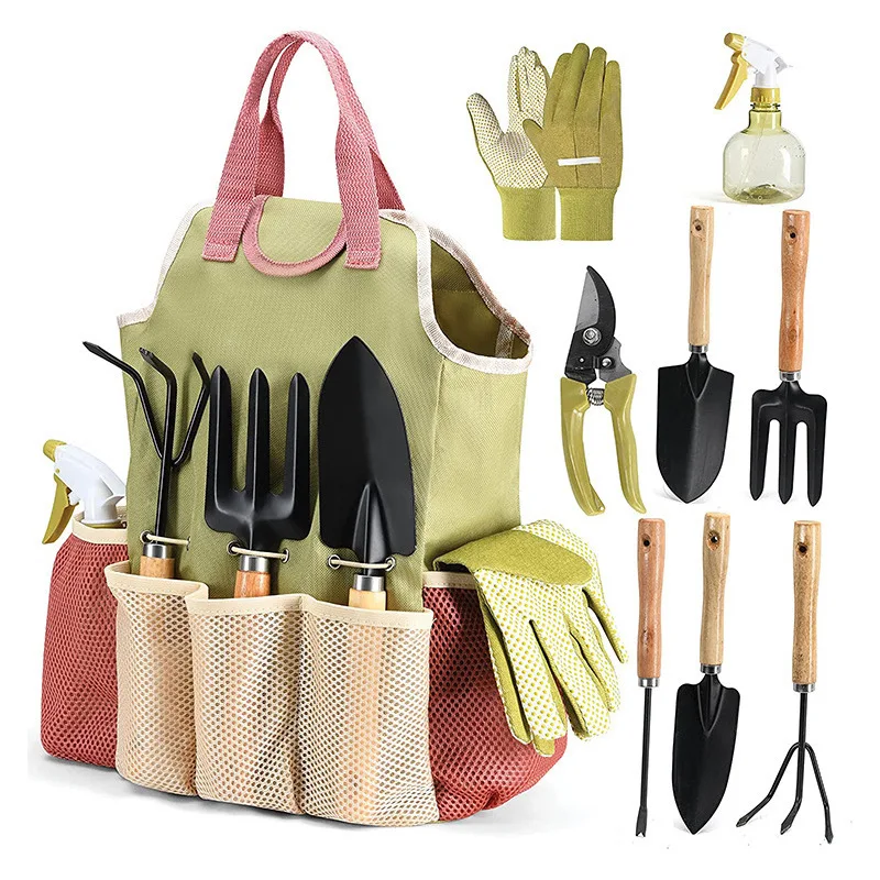 屋外庭園用植栽道具9点セット、園芸工具セット、ハサミギフト、 - Gardening Tools Gift Set のレビューと価格