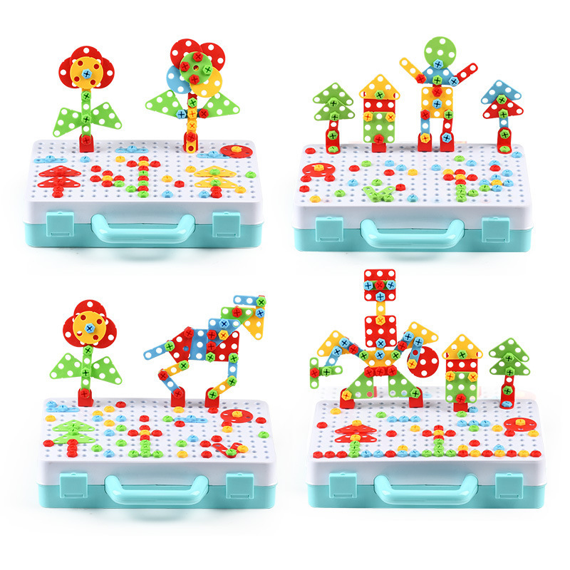 電気ドリルナット分解マッチツールおもちゃ子供教育組み立てブロ - Gardening Tools Kids Set のレビューと価格