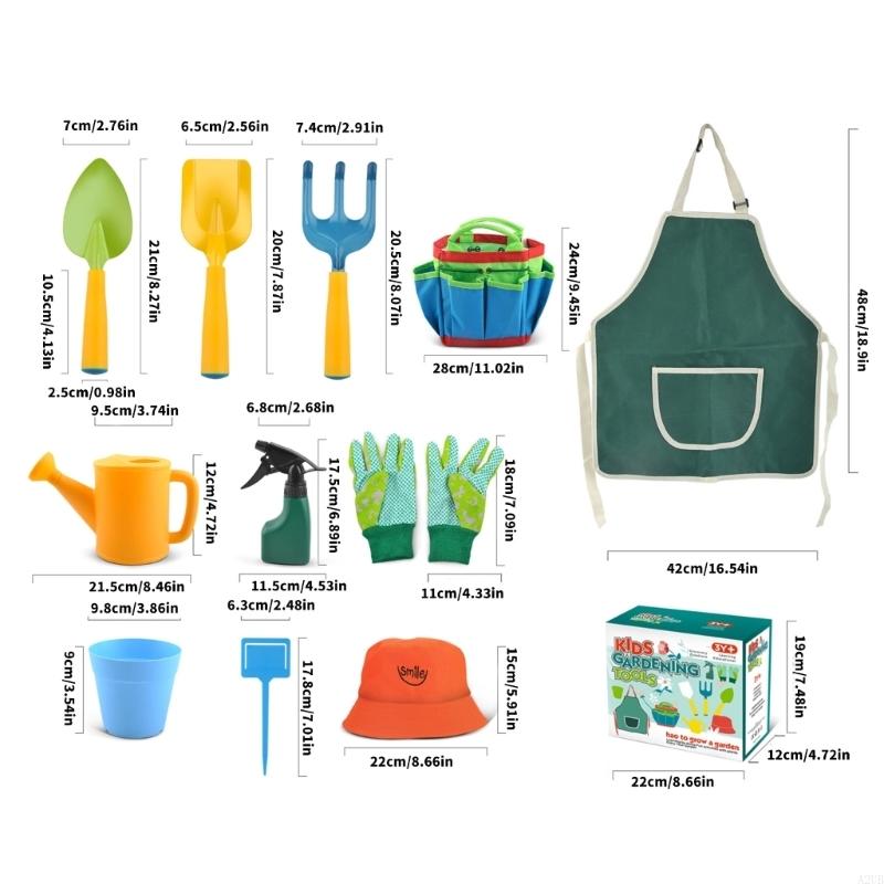 丸みを帯びたエッジとステンレス鋼のヘッドを持つ幼児用ガーデニ - Gardening Tools Toddler のレビューと価格