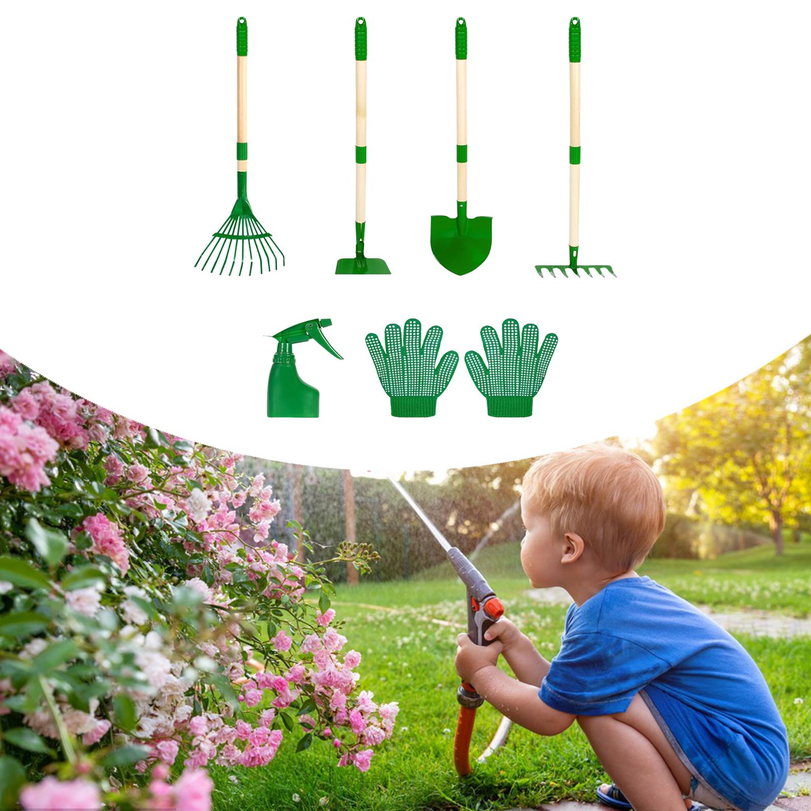 6x キッズガーデニングツールセット屋外掘削雑草おもちゃ誕生 - Gardening Tools Kids Set のレビューと価格