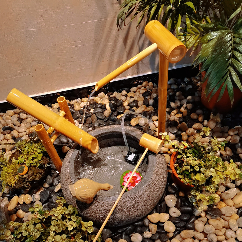 日本の竹製の景露石鉢、流水、屋外の中庭の装飾、庭園、別荘、禅 - Gardening Hand Tools Japanese のレビューと価格