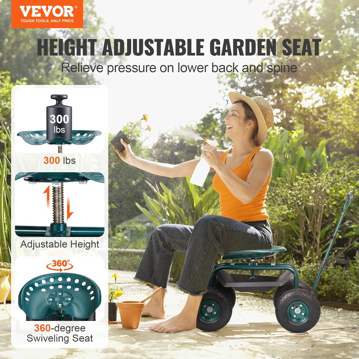 ガーデンカート ローリングワークシート（車輪付き）、植栽用ガ - Gardening Yard Tools のレビューと価格