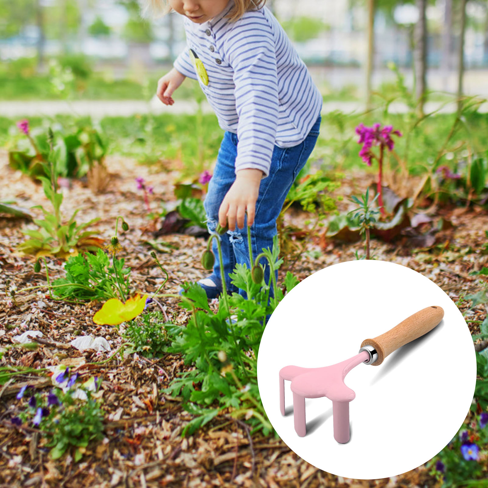 子供のためのカラフルな安全ツールセット,小さな庭のツール,木 - Gardening Tools Kids Set のレビューと価格